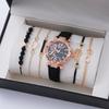 New Fashion Watches for Women Ladies Simple Heart Dial Casual Female Luxury Analog WristWatches 6pcs Bracelet Set Gift No Box
