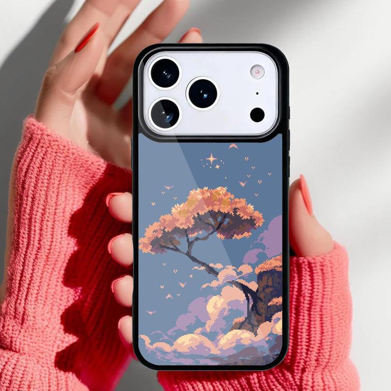 

Art Pixel Aesthetic Phone Case for iPhone 17 16 15 14 13 Pro Max Back Cover for 12 11 Pro Coque iPhone 11 Pro