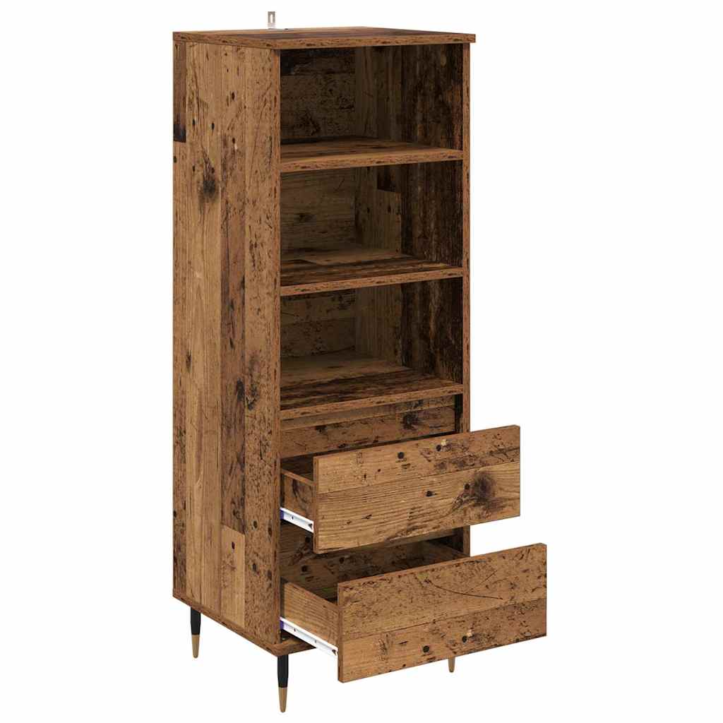 Highboard with Drawers Reclaimed Wood Look 40 x 36 x 110 cm Engineered Wood