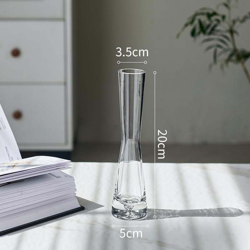Ins Style Mini Glass Vase for Fresh Flowers - Perfect for Living Room or Hotel Decor
