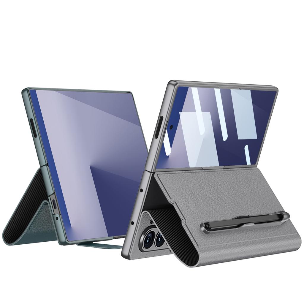 Samsung ZFold7 Mobile Phone Case Flip Leather Case Pen Slot Shell Film Integrated Fold7 Anti Fall Protection Case