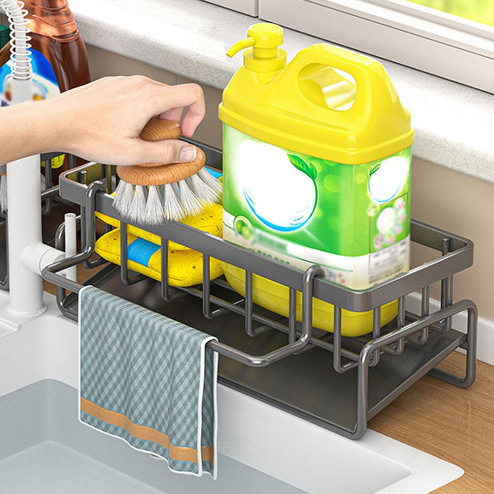 Small Space Simple Household Drain Rack Cleaning Supplies Sink Kitchen Drain Storage Towel Rack Holder Rack Rag Storage Spo X2X2