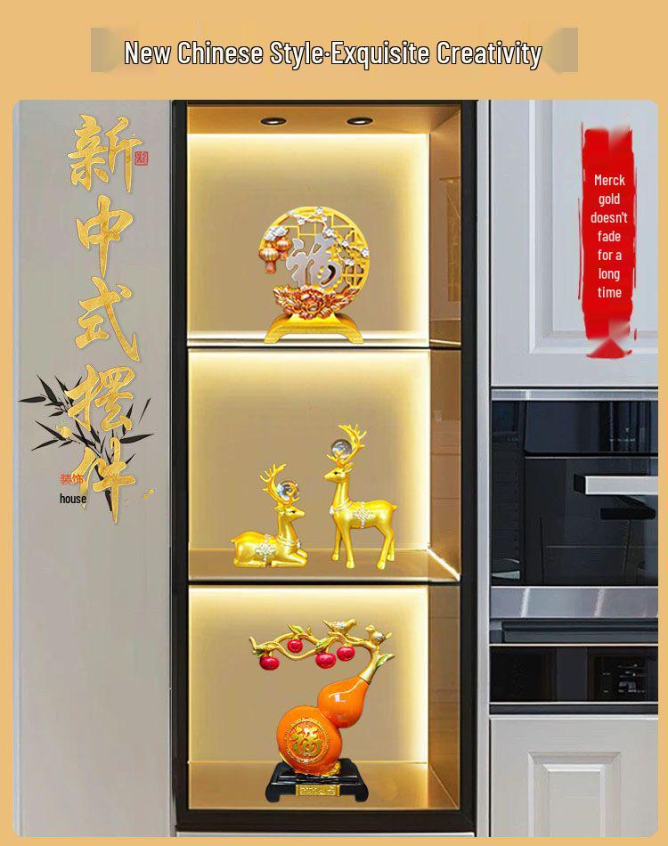 Luxury Wine Cabinet Ornaments for Living Room Entrance Decoration