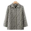 Pure Cotton Long-Sleeve Shirt for Middle-Aged and Elderly Women, Ideal for Spring and Autumn