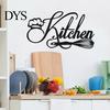 Kitchen Wall Decals Minimalist Stickers, Waterproof PVC with Handwritten Chef Hat Removable Murals And Egg Beater Design, Modern Stickers for