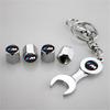 Car Wheel Tire Air Valve Caps Stem Covers With Wrench Keychain For BMW M Performance F20 F40 F22 F30 E90 F32 F06 F07 F46 E60 M5 Nlcr46