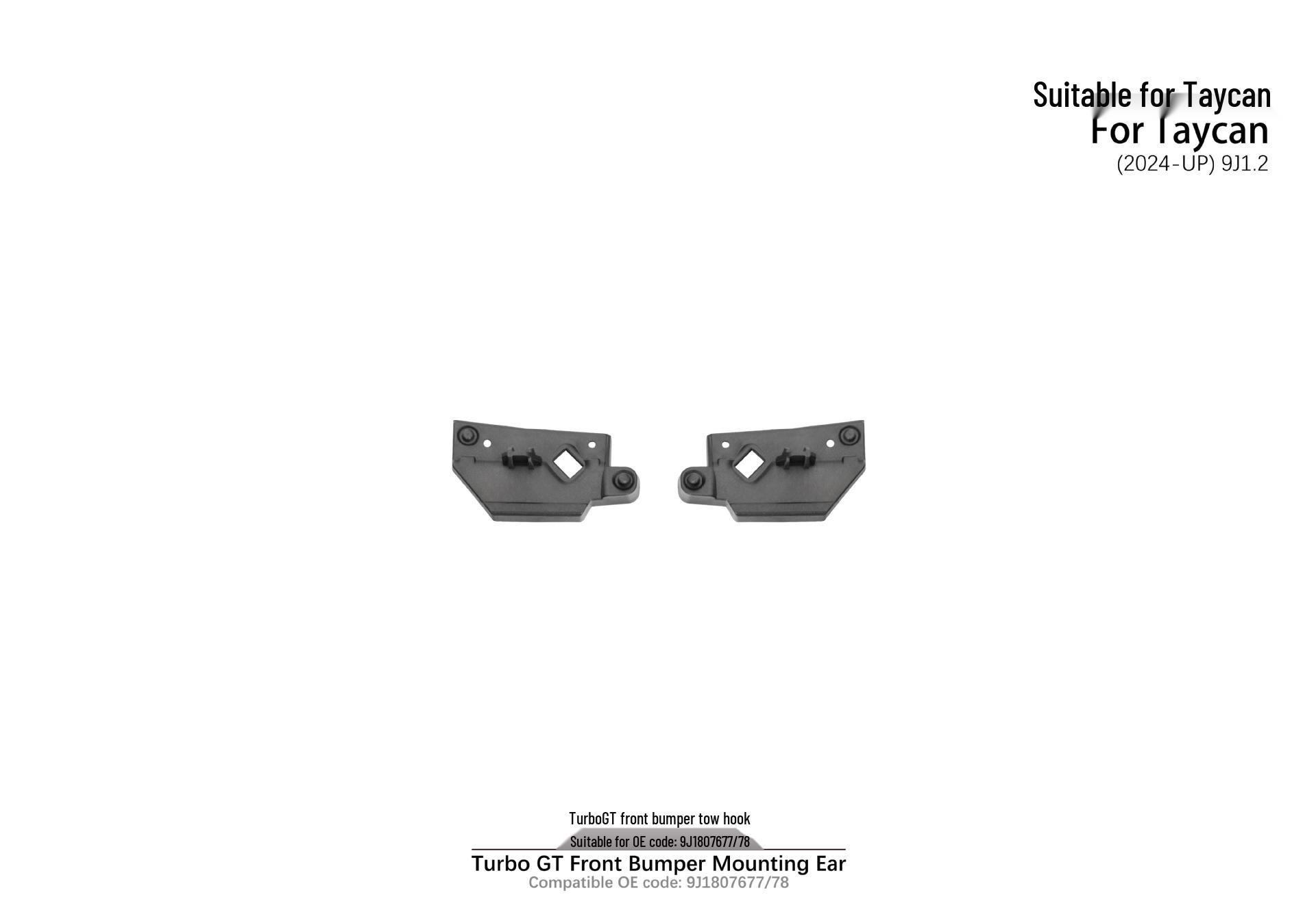

Porsche Taycan 24-UP Turbo GT Front Bumper Towing Eye with White Clip