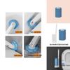 Disposable Toilet Brush Wands With Replaceable Heads Easy To Clean Toilet Bowl Lid And Corner Dirt Plastic Material Blue Yellow Purple