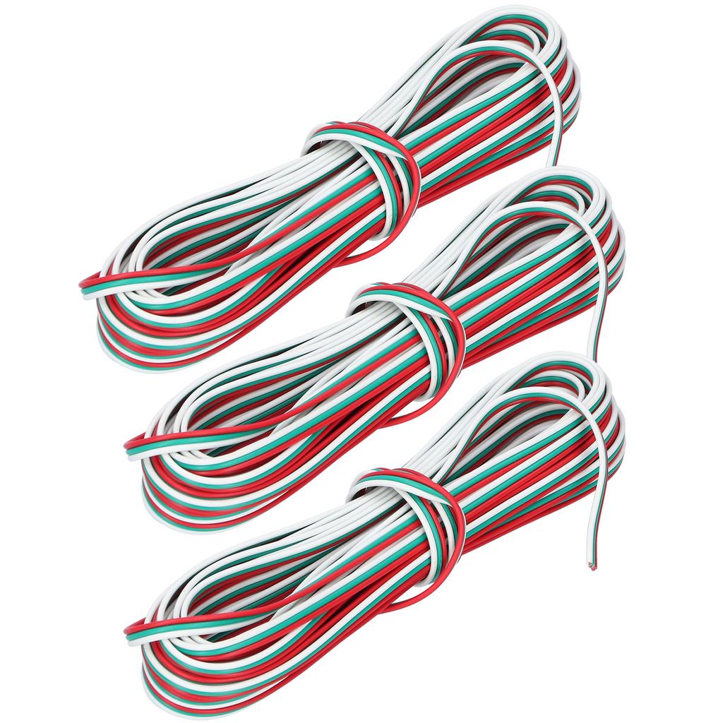 3pcs 32.8ft 3?Pin Extension Cable Pure Copper Core 22# Connection Cord Wire for LED Strip Light