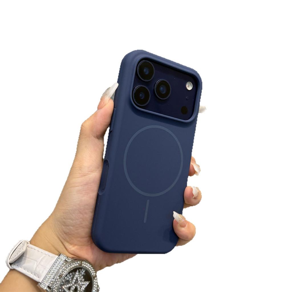 Applicable to iPhone17PROMAX liquid silicone Apple 16 magnetic suction AI integrated camera button anti-drop mobile phone case