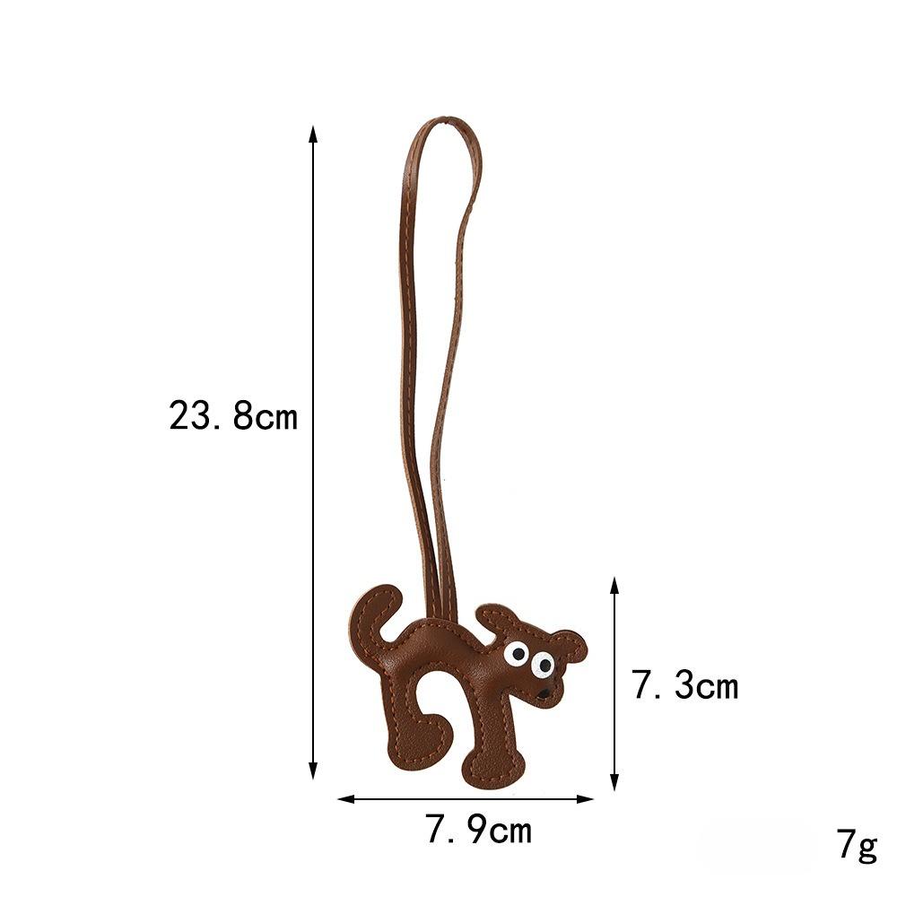 Puppy leather pendant DIY jewelry accessories leather three-dimensional cotton-filled bag pendant keychain leather small pendant