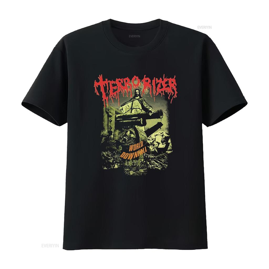 Terrorizer Band World Downfall For Fan T Shirt All Size Vintage Slightly Graphic Casual Fashion Soft Designer Clothes