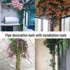 Indoor Decorative Water Pipe Cover with Artificial Vines and Tree for Balcony
