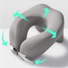 U-shaped Pillow Memory Foam Thick Elastic Slow Bounce Travel Neck Pillow Adjustable Band Pain Relief Long Flight Neck Support Office Nap Pillow