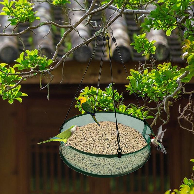 Bird Feeder Seeding Catcher Tray Falling Seeding Catcher Tray Outdoor Outdoor Birdseed Hoop Holder With Space-Saving Design For