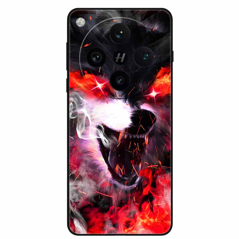 

For OPPO Find X8 Case Black Silicone Soft TPU Printing Cover for Oppo Find X8 Pro Phone Cases Space Wolf Capa FindX8 X 8 / X8Pro Find X8 Pro