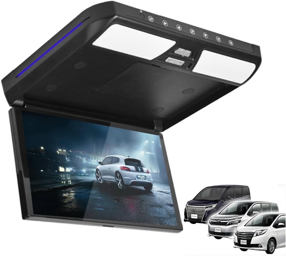 

Монитор ULOPOP для Toyota Voxy Kirameki Noah и Специальный двойной HDMI подключается к навигации, поддерживает внешнюю карту 1080P и 80 11,6-дюймовый откидной чёрный