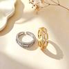 Stylish Zircon-Inlaid Open Ring: High-End Niche Design for Index Finger