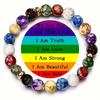 Colorful Bracelet Yoga Balance Energy Beads Beaded Bracelet Necklace