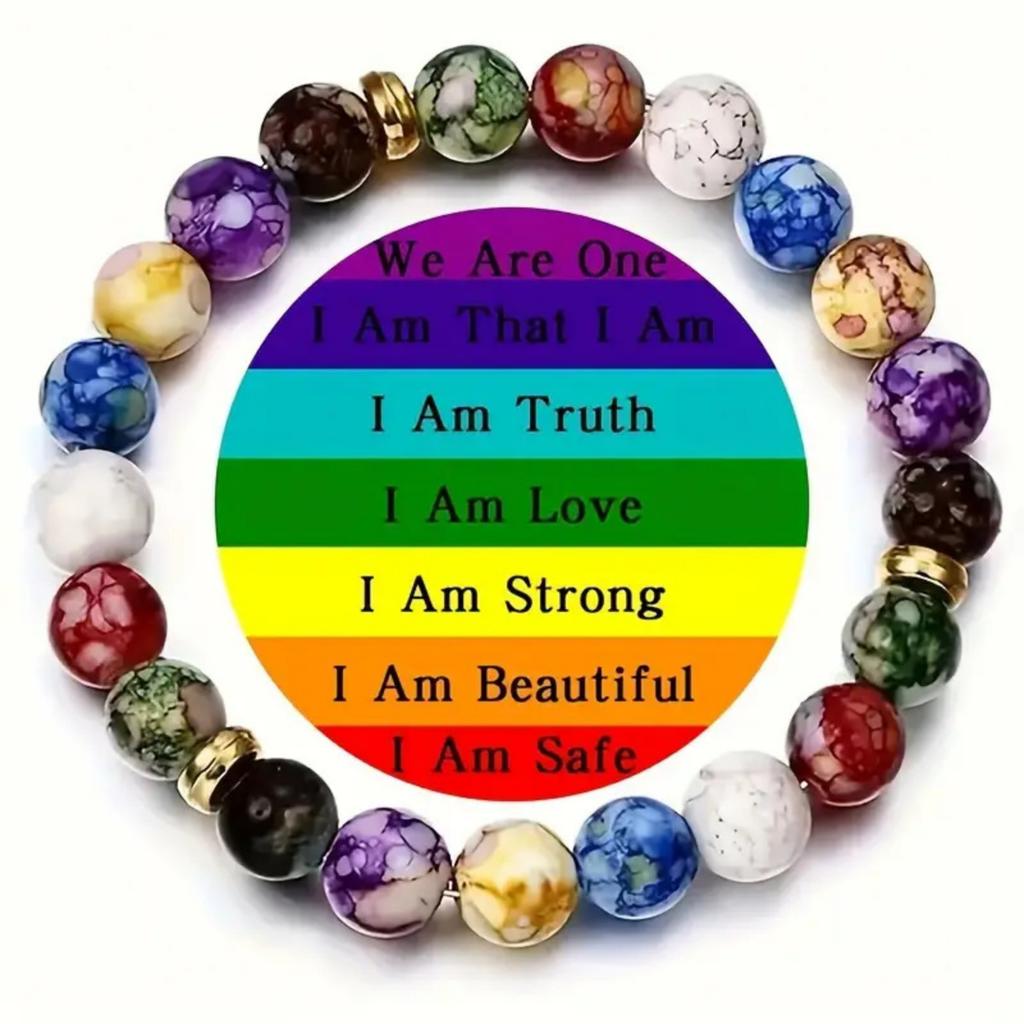 Colorful Bracelet Yoga Balance Energy Beads Beaded Bracelet Necklace