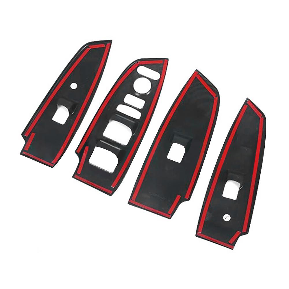 4x Car Interior Window Switch Panel Cover Trim For Honda Accord 2018 2019 2020 2021 Carbon Fiber Styling Auto Button Cover