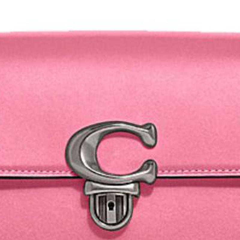 Coach Studio 19 Push Button Closure Leather Tote Shoulder Bag Women Bags Pink CJ250-LHVDT