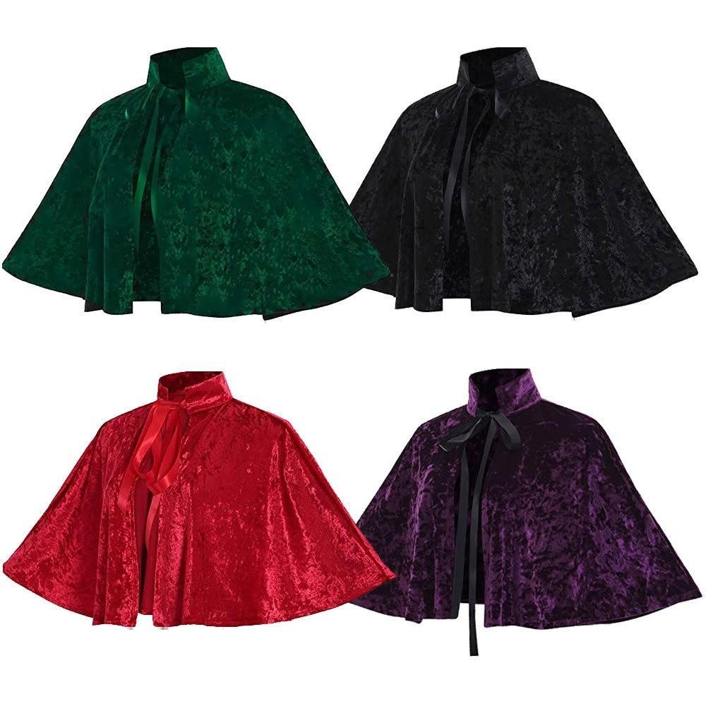 Victorian Cosplay Velvet Cape Vintage Steampunk Shawl New Women's Shawl Coat Halloween Party