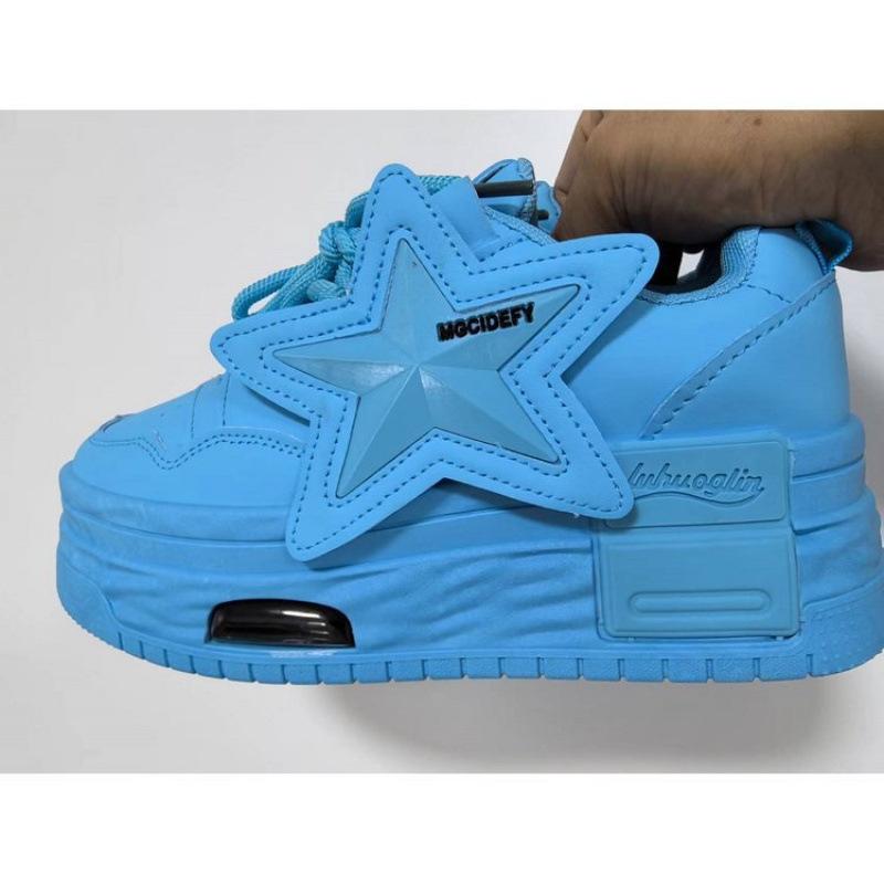5-color Spring and Summer New Foreign Trade Star Dopamine Bread Shoes Design Sense Board Shoes Thick Sole Heightening New Sports Shoes