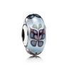 2024 New 925 Sterling Silver Plated Luminous Glass Charm Bule Merano Rainbow Bead Fit Original Diy Bracelet Jewelry Clip