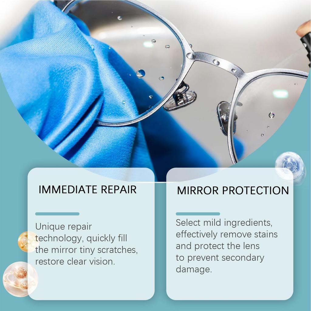 100ml Glasses Lens Cleaner Spray Eyeglass Scratch Removal Multipurpose Anti Fog Repair Liquid Spray Oil Fingerprints Cleaner