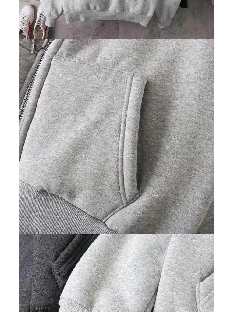 Men's Plus Size Fleece-Lined Zipper Hoodie: New 2023 Casual Loose Fit Jacket for Autumn & Winter