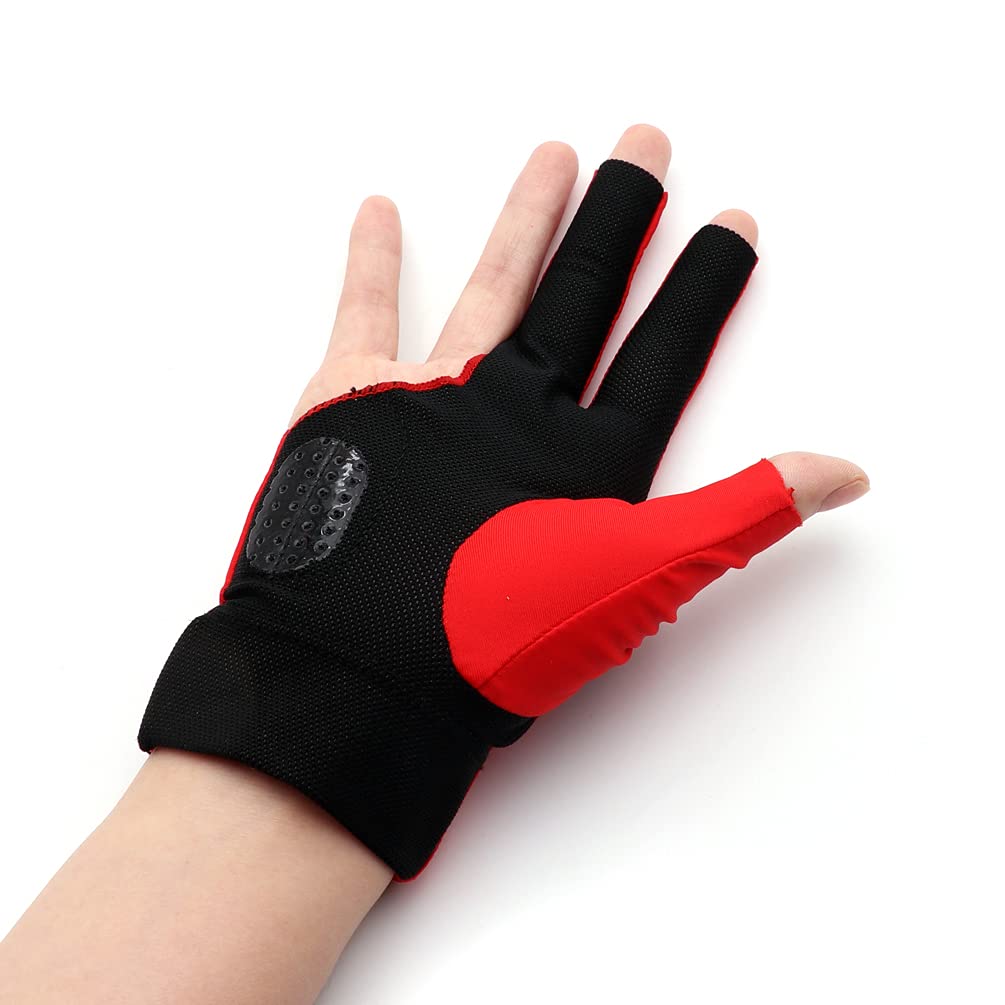 

Black Scorpion CUESOUL Right Hand Billiard Gloves, 3-Finger, Cutting Gloves