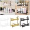 2 Tier Spice Storage Rack Home Countertop Freestanding Kitchen Cabinet Shelf
