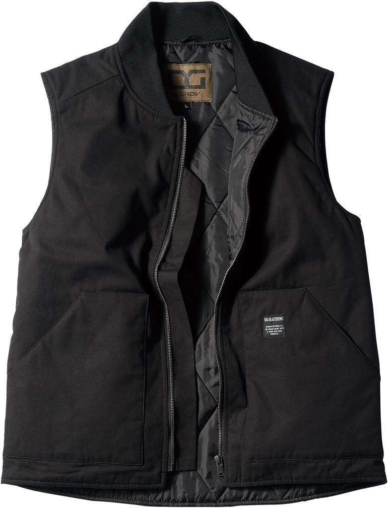 [Musashino Uniform] Kurodarma Cold-Weather Vest DG505 D.GROW Fall/Winter Workwear (49-Black LL)