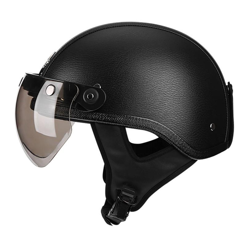 3C Certified Retro Half Helmet Scooter Motorcycle Riders Unisex All Season ABS Safety With Visor Options