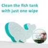 Residue-free Fish Tank Sponge Fish Tank Sponge Aquarium Sponge Scraper Set for Glass Walls Whale Shape Scrubber Pad for Turtle