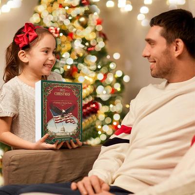 2025 Kerst Advent 2025 Verzamelbare 2D Hanger 24-Dagen Vakantie US Bezienswaardigheden Hanger Kalender Voor Raam Deur Boom Tas Portemonnee