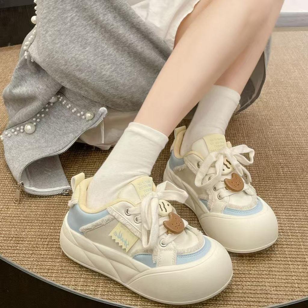 High-value original niche board shoes, new big-headed bread shoes with thick soles in spring