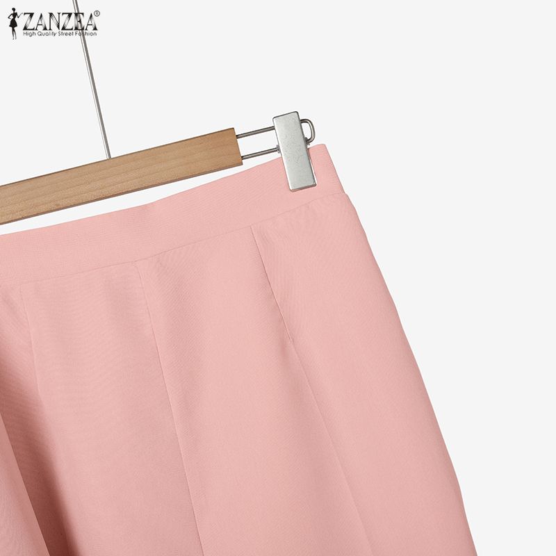 ZANZEA Women Long Sleeve Blazer and Pants Casual Two Piece Suit Sets