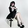 Anime Cosplay Costume Dark Sweet and Cool Embroidered Cross Halloween Nun Costume COS Costume
