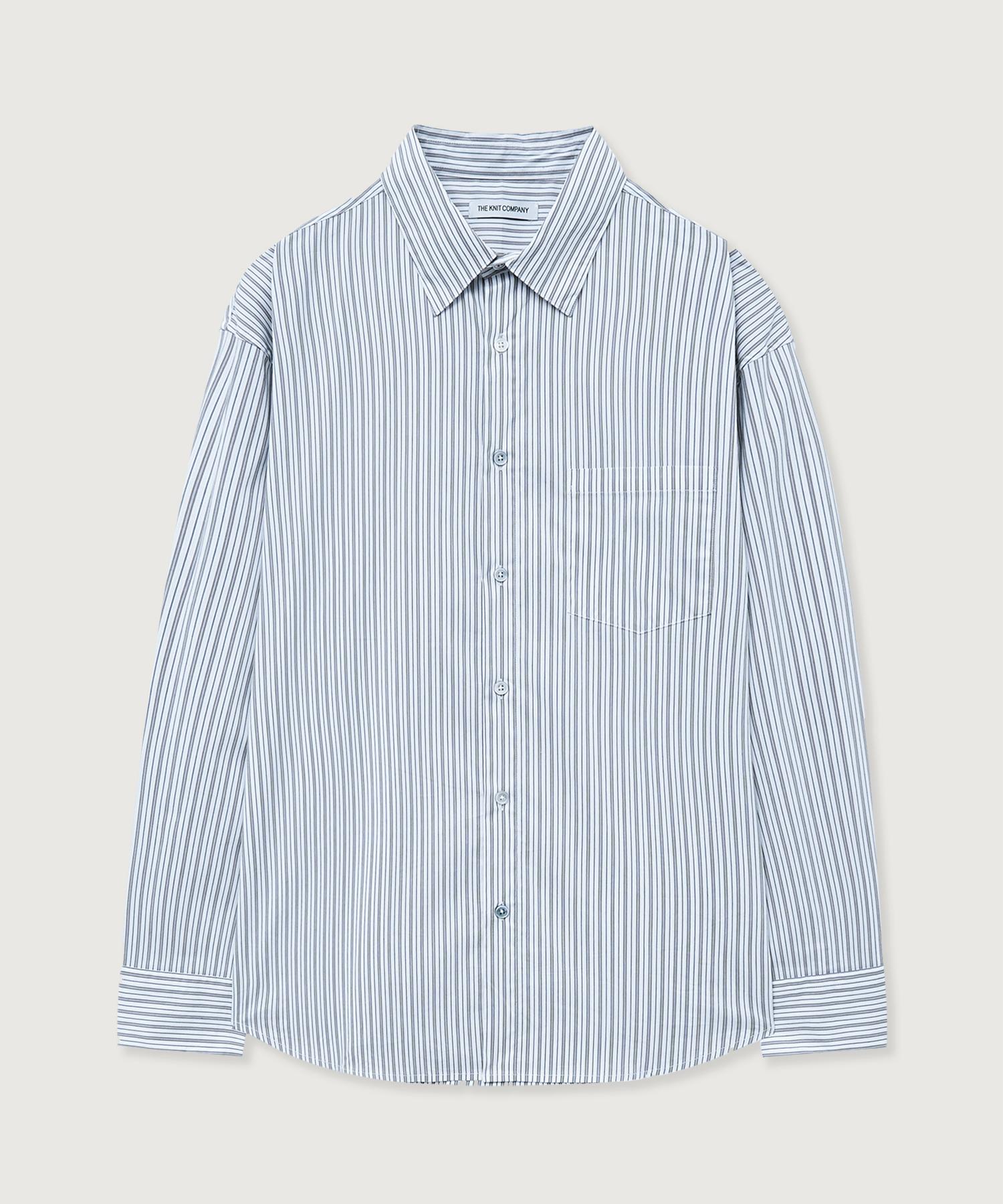 The Knit Company Multi-Stripe Shirt 2 Colors Sky Blue/L