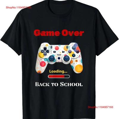 Game Over Loading Funny Back To School for Gamers T Shirt Vintage Washed Soft Stretched Versatile Graphic Fashion