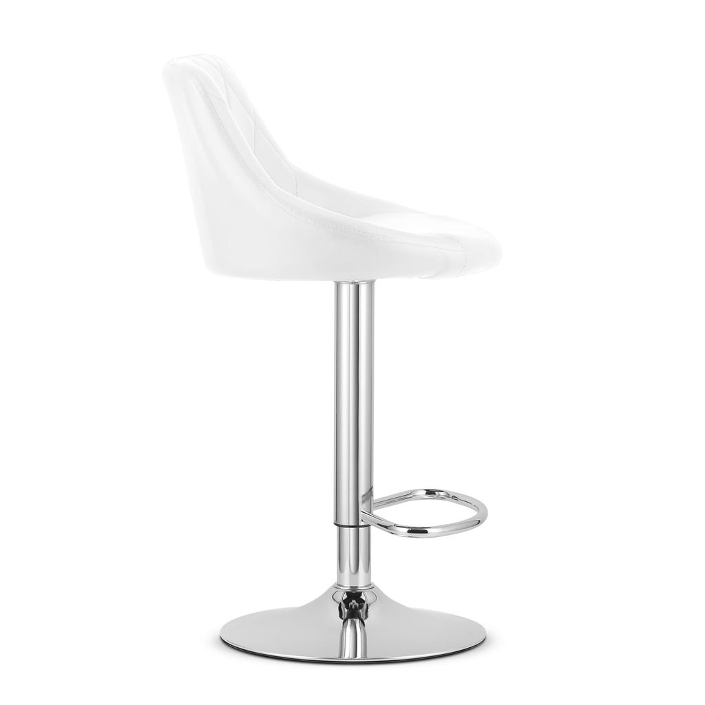 Kast Stool - White Eco-Leather/Chrome Base X 2