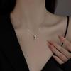 Geometric Interlocking X Pendant Necklace for Women – Elegant, Versatile, and Luxurious Collarbone Chain
