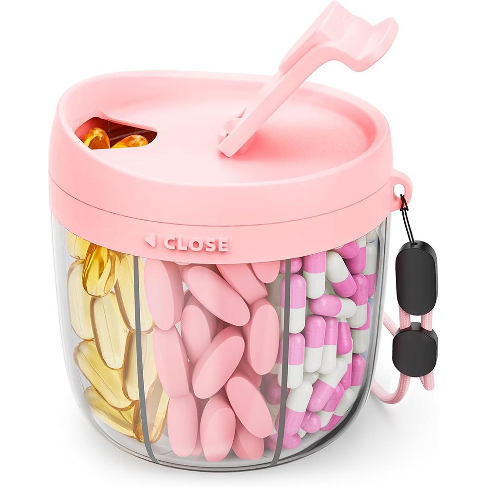 with 7 Large Compartments Pill Container Pill Bottle Organizer for Travel Supplement Organizer