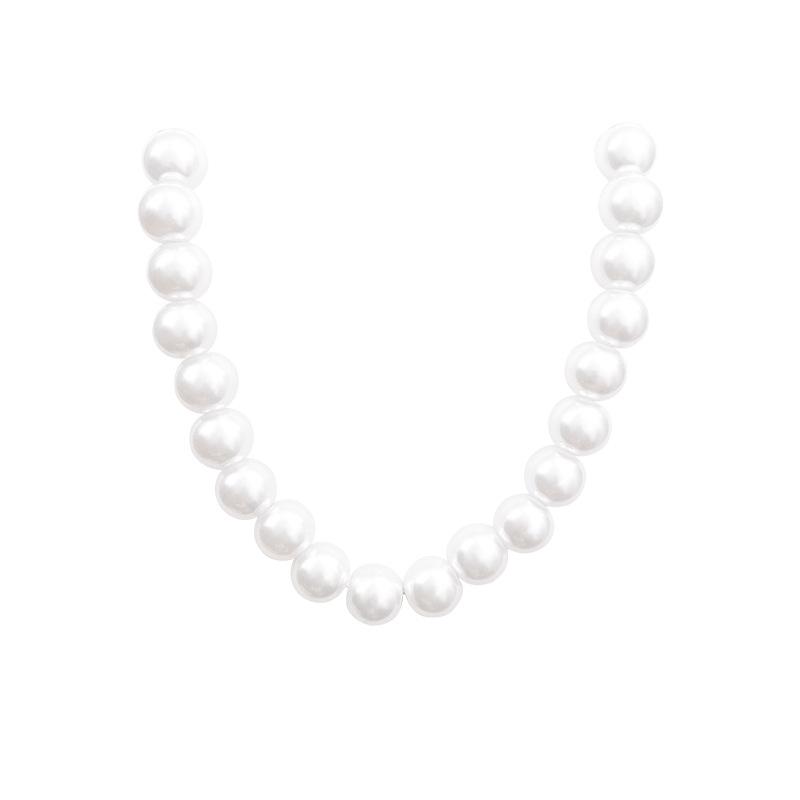 Pearl Necklace Women's Ins Wind Vintage Magnetic Buckle Beaded Collarbone Chain Explosion