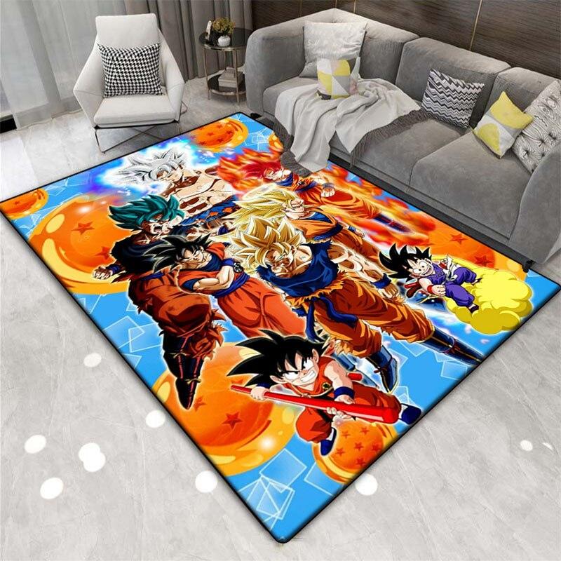 Multi Functional Cartoon Flannel Soft Home Living Room Japanese Cartoon Game Bathroom Kitchen Doormat Anti-skid Carpet.