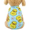 Summer Pet Dog Clothes Puppy Dog Cat Vest Shirt Duck Cartoon Pet Clothing Chihuahua Tshirt Puppy Vest Yorkshire Terrier