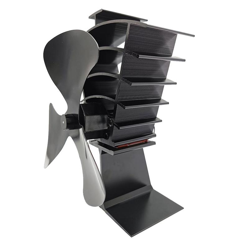 Fireplace Fan Powered Fireplace Fans Small Designed 3 Blades Heat Black TP2006-3-B61B