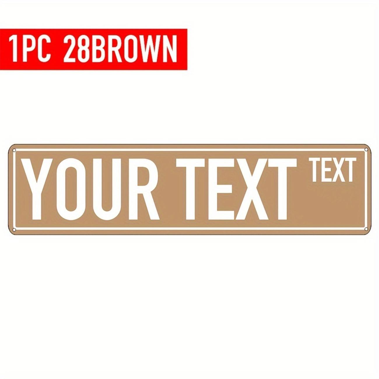 

Personalized Custom Aluminum Metal Sign Wall Decor Vintage Street Tin Plate коричневий